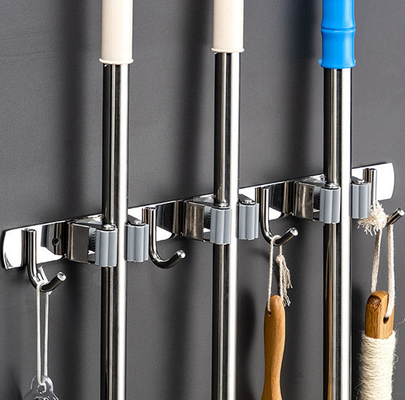 60cm Wand-Berg-Edelstahl-Mopp und Besen-Halter-Organisator