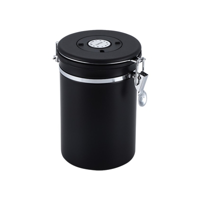 Edelstahl 500g wesentlicher Kanister Barista Tools Coffee Airtight mit CO2-Ventil und Löffel