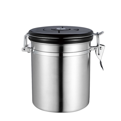 Edelstahl 500g wesentlicher Kanister Barista Tools Coffee Airtight mit CO2-Ventil und Löffel