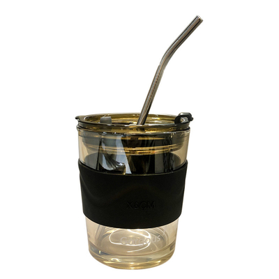 Einfaches Glas-kundenspezifische Trinkbecher ISO14001 500ML überfallen für Cappuccino-Kaffee
