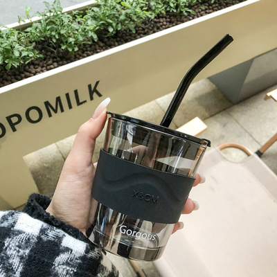 Einfaches Glas-kundenspezifische Trinkbecher ISO14001 500ML überfallen für Cappuccino-Kaffee