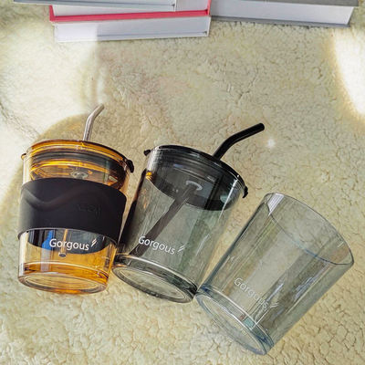 Einfaches Glas-kundenspezifische Trinkbecher ISO14001 500ML überfallen für Cappuccino-Kaffee