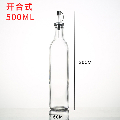Glas-Olive Oil Dispenser Bottles Clear-Essig-Fläschchen 250ml 500ml mit Pourers-Öl