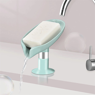 Seifen-Teller-Halter-Blatt formen Seifen-Behälter mit Selbsttrocknung und Saugnapf für Dusche
