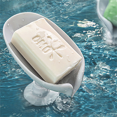 Seifen-Teller-Halter-Blatt formen Seifen-Behälter mit Selbsttrocknung und Saugnapf für Dusche