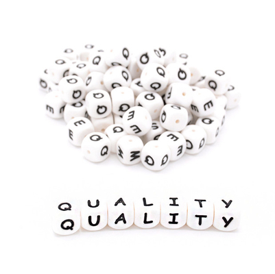 Silikon-Alphabet-Perlen der 12MM Baby-Kauen-Entspannungs-Unruhe-Spielwaren-nicht giftige BPA freie