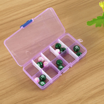 10 Gitter-Plastikhaushalts-Vorratsbehälter-Organisatorkasten für Schmuck-Ohrring-Perle