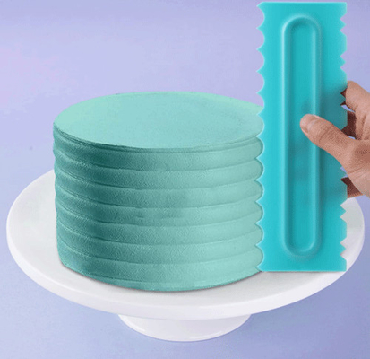 Kuchen-Schaber stellten Plastikwerkzeug des sägezahn-Schaber-Poliermittel-Buttercreme-Kuchen-DIY ein