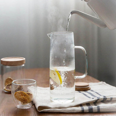 1L transparentes hitzebeständiges Glasgetränk Juice Cold Kettle Kitchen Tools