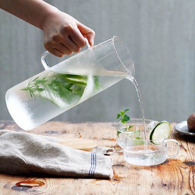 1L transparentes hitzebeständiges Glasgetränk Juice Cold Kettle Kitchen Tools