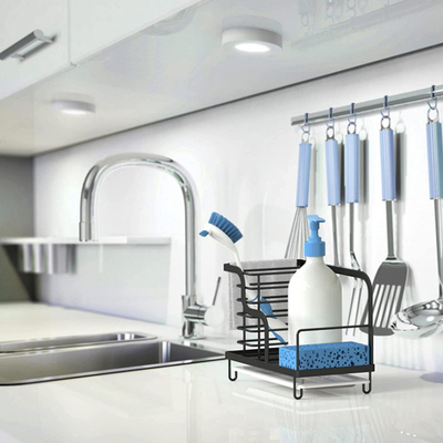 Spülbecken-Transportgestell-Counter Organizer Stainless-Stahlschwamm-Halter