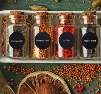 Küche 5oz, die leere Gewürz-Gläser mit Cork Lids And Labels würzt