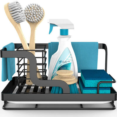 Wannen-Transportgestell-Organisator Stainless Steel mit entfernbarem Abfluss Pan für Schwamm