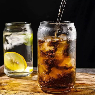 16oz freier Raum Mason Soda Juice Glass Jars mit Bambusdeckeln und Glasstroh