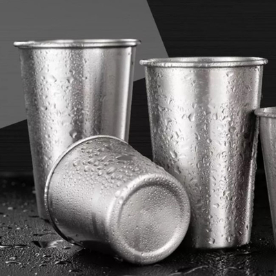 thermisches Vakuum 400ml 500ml isolierte Massenedelstahl-Trommel-Becher für Kaffee-Milch-Bier