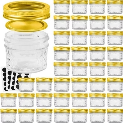 Große Öffnung Mini Caviar Glass Preserve Jars für Stau 100ml 40 stellt ein