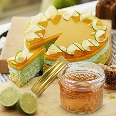 Große Öffnung Mini Caviar Glass Preserve Jars für Stau 100ml 40 stellt ein