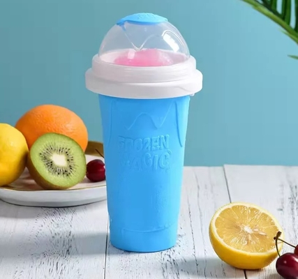 Silikon-Slushy Reise Smoothie-Trommel-Milkshake Bottle With-Stroh