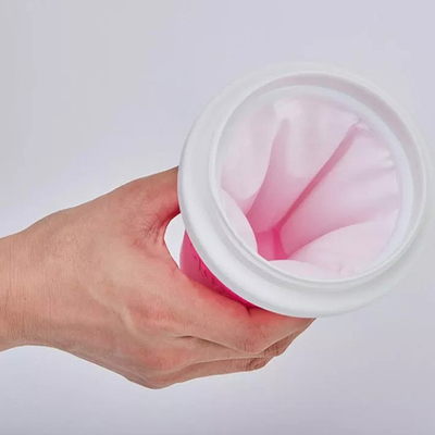 Silikon-Slushy Reise Smoothie-Trommel-Milkshake Bottle With-Stroh