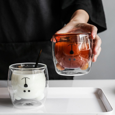 doppel-wandiger Isolierglas 300ml kundenspezifischer Trinkbecher Macchiato-Espresso für Büro