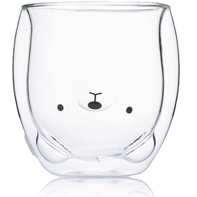 doppel-wandiger Isolierglas 300ml kundenspezifischer Trinkbecher Macchiato-Espresso für Büro