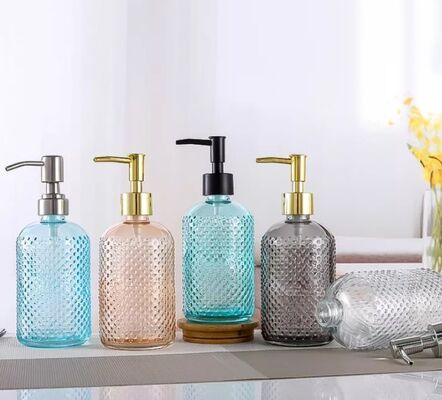 Desinfizierer-Glasshampoo-Badezimmer-Flasche der Haushaltsware-400ml mit Zufuhr-Pumpe