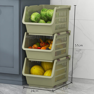 Stapelbarer Höhlen-Frucht-Gemüse-Organisator Basket Kitchen Supplies