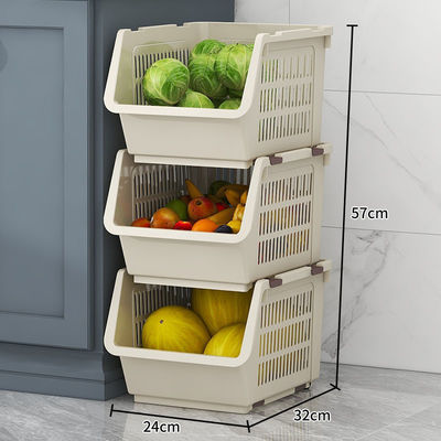 Stapelbarer Höhlen-Frucht-Gemüse-Organisator Basket Kitchen Supplies
