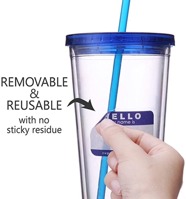 Transparente doppel-wandige trinkende Getränkeplastikschale der Trommel-450ML mit Straw And Lid