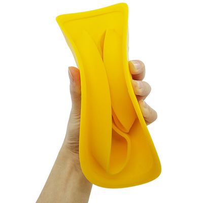 Gleiten Sie nicht gelbe Duck Silicone Divided Plate Toddler-Platten