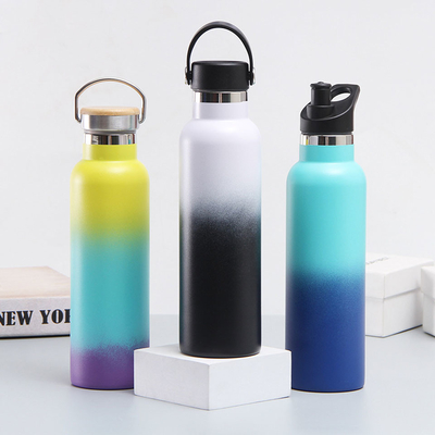 Trinkbecherwasser Flasche des doppel-wandigen Edelstahl-600ml kundenspezifische mit Deckel