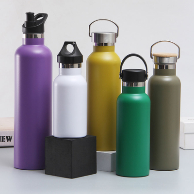 Trinkbecherwasser Flasche des doppel-wandigen Edelstahl-600ml kundenspezifische mit Deckel