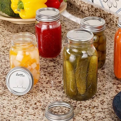 Aufgeteilte Art einmachende Glas-Deckel-regelmäßige Massengroße Öffnung für Mason Jar