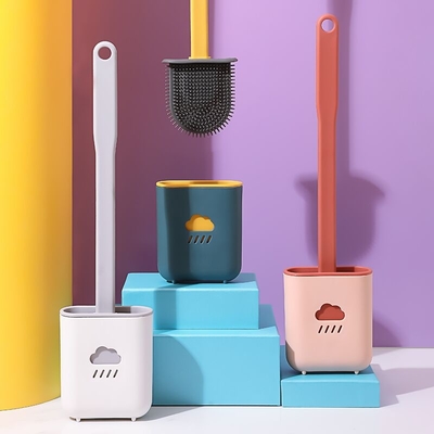 Nette multi Farbhaushaltsware-Plastikprodukt-Silikon-Toiletten-Bürste mit Halter
