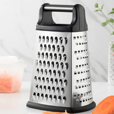 4 mit Seiten versehene Edelstahl-Hochleistungsküchen-Kasten-Käse-Reibe für Parmesankäse-Parmesankäse