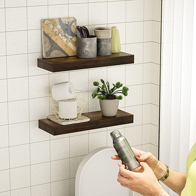 Sich hin- und herbewegende an der Wand befestigte hölzerne Regal-Leisten für Schlafzimmer-Wohnzimmer-Badezimmer-Küche