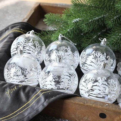 Gemaltes Goldrotes Plastiksilber des Halloween-Weihnachtsverzierungs-Ball-6cm 8cm