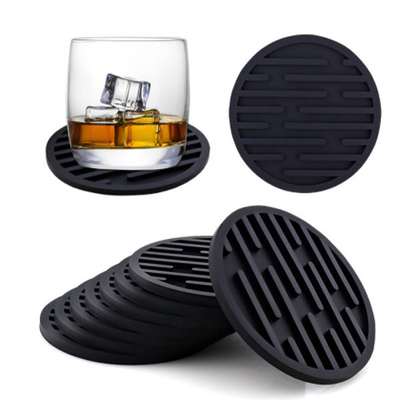 Schwarzes Gummisilikon-Getränk-Küstenmotorschiff-Schalen-Mat For Car Bar Coffee-Becher-Bier