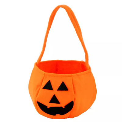 Nichtgewebtes Halloween-Weihnachten verziert Kürbis-Süßigkeits-Eimer Süßes sonst gibt's Saures