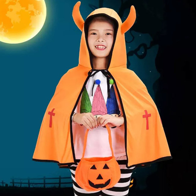 Nichtgewebtes Halloween-Weihnachten verziert Kürbis-Süßigkeits-Eimer Süßes sonst gibt's Saures