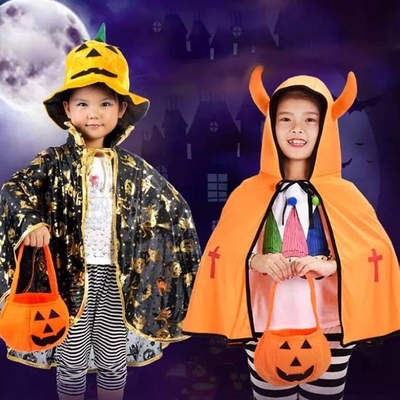 Nichtgewebtes Halloween-Weihnachten verziert Kürbis-Süßigkeits-Eimer Süßes sonst gibt's Saures