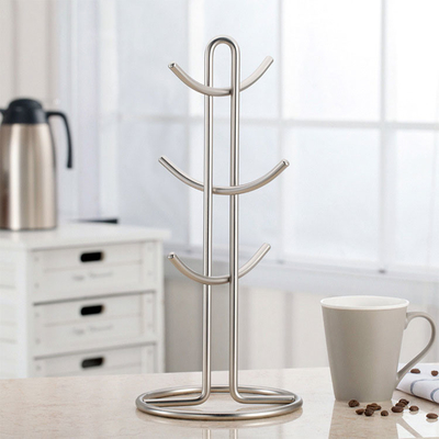 Soem-Edelstahl-Kaffeetasse-Baum-Halter-trockeneres Gestell mit 6 Haken