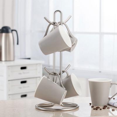 Soem-Edelstahl-Kaffeetasse-Baum-Halter-trockeneres Gestell mit 6 Haken