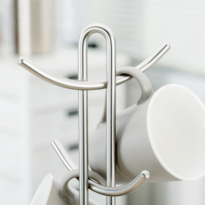 Soem-Edelstahl-Kaffeetasse-Baum-Halter-trockeneres Gestell mit 6 Haken