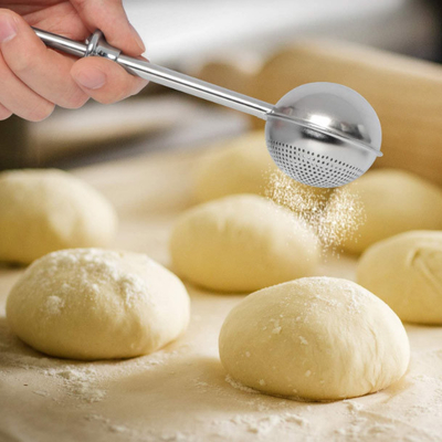 Bäckerei Werkzeug-Edelstahl-Haushaltsware-Mehl-Staubtuch-Schüttel-Apparat