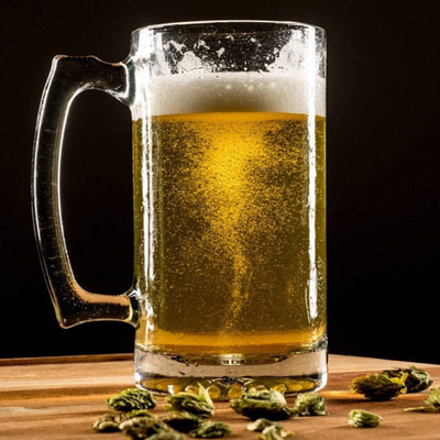 Personifiziertes großes Extrabier Stein Glass Mug With Handle 35 Unze