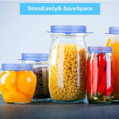 Wiederverwendbare Ausdehnung der Küchen-6pcs ringsum Silikon-Ausdehnungs-Deckel-Nahrungsmittelspeicher-Abdeckungs-Satz