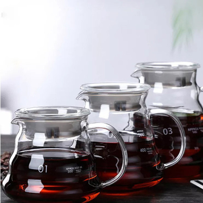Handgemachte wesentliche Kaffeemaschine Barista Tools Borosilicate Glass mit Glastrichter-Filter