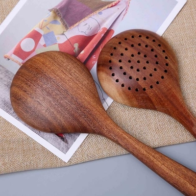 Haften Sie nicht Bambusdie küchen-Gerät-hölzernen Löffel, die für das Kochen 5-teilig Massen sind