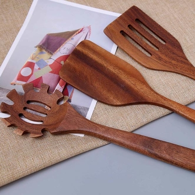 Haften Sie nicht Bambusdie küchen-Gerät-hölzernen Löffel, die für das Kochen 5-teilig Massen sind
